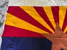 Nos Vintage Bulldog Cotton Bunting Arizona State Flag 4  X 6  Usa