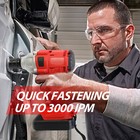 Cordless Electric Impact Wrench Gun 1 2   High Power Driver W  Li-ion Battery