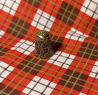 Vintage Plique A Jour Thimble Floral Gold Tone Cloisonn   Look Flower A52