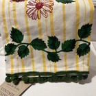Vintage Kitchen Dish Towel  Woven Stripes  Yellow Stripes