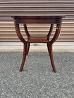Victorican Style 20th Century Occasional Table With Leather Inlaid Top