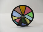 Leaded Stained Glass Kaleidoscope Handmade Swirl Glass Triangular Frame Colorful