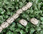 J  Tostrup Norway Sterling Silver White Enamel Panel Bracelet   Earrings 26 8g