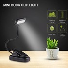 Mini Led Book Light Clip On Reading Lamp Flexible Adjustable Desk Night Light