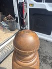 Bova 7   27 Antique Walnut Carved Newell Post 55 X 9    Square