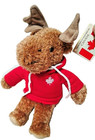 Plush Canada Moose Bear Lane By Northern Gifts Maple Leaf Hoodie 8  New W tags  