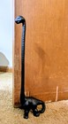 Vintage Style Dinosaur Cast Iron Door Stop Paper Towel Toilet Paper Holder Black