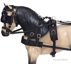 Miniature Horse Breeching Style Driving Harness - Deluxe Black Nylon