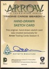 2017 Cryptozoic Arrow Season 4 Artist Sketch Card By Nina Edlund Auto 1 1