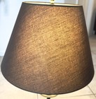 Set Of 2 Empire Print Lamp Shade Black Small 6x12x8 5  Screw On Fitting New