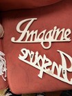 Pottery Barn Wall Decoration Imagine Inspire Word Signs