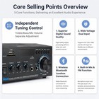 Home Audio Stereo Amplifier Ak45  300wx2 Bluetooth 5 0 High-power Receiver Kelun