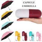 Mini Capsule Umbrella Windproof Anti-uv Sun  rain Folding Small Pocket Umbrellas