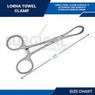 Lorna Towel Clamp Surgical   Veterinary Instruments 5 25  Stainless German Grade