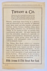 1909 Walter Baker Cocoa Vintage Antique Printed Ad 8x5 5    Tiffany Ad On Back