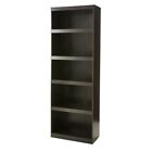 71  Tall Home Display 5-shelf Wood Bookcase Storage Shelving Book Wide Bookshelf