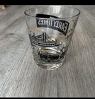 Early Times Distillery Advertising Rocks Glass Clear Black   Gold Print