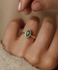 1 50 Ct Marquis Cut Natural Emerald Diamond Proposal  Ring 14k Solid Yellow Gold