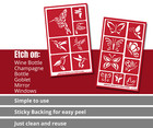 Hummingbird   Butterfly Pattern Art Glass Etching Stencils Reusable Armour Etch