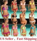 Sexy Women Brazilian Bikini Scrunches Butt Swimwear 2 Pcs Set Lady Swimsuit   