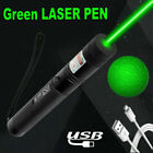 Strong Beam Green Laser Pointer Pen 532nm Lazer Torch Usb Rechargeable