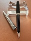 Pilot Fountain Pen Elite Black Checks Nib-f 18k-750 H774 Vintage Made In 1974