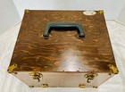 Vintage Hoffman Wooden Fishing Tackle Box In Excellent Condition 1940 s-1960 s