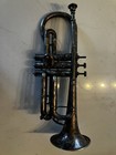 1909 Frank Holton New Proportion Cornet Silver-plated Brass Engraved With Case