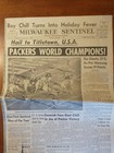Jan 1 1962 Green Bay Packers World Champions Newspaper