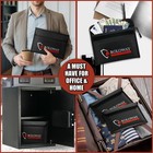 Fireproof Money Bag 5200    Heat Insulated Zipper Pouch 9 6x6 6  2-pack Black