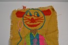 Vintage Crocheted Cat Anthropomorphic M  Weis Yard Mcm Groovy Kitschy Fabric