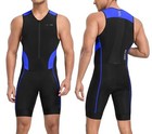  Men s Triathlon Suit Sleeveless Skinsuit Padded Quick-dry Large Black-blue