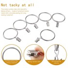 44 Pack Curtain Rings With Clips Hooks 1 Inch Matte Silver Metal Stainless St   