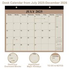 Desk Calendar 2025-2026 - 18 Months Calendar From July 2025 To December 2026    