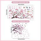 Large Pink Flowers Tree Branch Wall Decals Cherry Blossom Decor Vinyl Sticker   