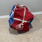 Vintage 1980   s Large Cooper Hockey Gear Bag Red White   Blue Shoulder Vented