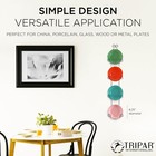 Vertical Wall Plate Rack  Black Display  4 Tiers  - Lightweight   Durable - C   