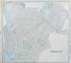 Vintage 1899 Brooklyn New York Map 14 x11    Old Antique Original Flatlands