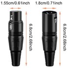 3 Pin Xlr Connectors Male And Female Microphone Mic Cable Jack Plug Audio Socket