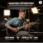 Neewer 900898291 2 Pieces Bi-color 660 Led Video Light And Stand Kit