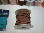 Lot Of 24 Spools Of 1 8  Suede Lace 5 Opened 19 New 