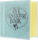 Self Adhesive Page Photo Album  Our Adventure Book Linen Cover Wedding Annive   