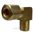 2pc 1 4  Compression X 1 8  Mnpt 90 Degree Brass Compression Elbow Pipe Fitting