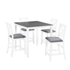 5-piece Counter Height Dining Table Set With 4 Chairs  Classic Wooden Dining