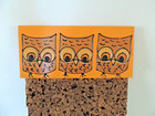 Vintage 60s Retro Dody Original Owl Painting Wall Cork Board Message Pin 12x17