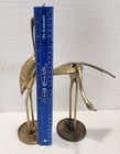 Large Heavy Solid Brass    leonard    Heron crane Pair 1960s  Made In Korea Vintage
