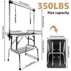 Stainless Steel 36  Grooming Table For Pets - Adjustable Arm   2 Restraints