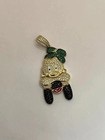 14k Yellow Gold Plated 3ct Round Cut Real Moissanite Goofy Cartoon Pendant