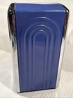 Napkin Dispenser 1996 Blue Chrome Metal Homer Laughlin Fiesta Diner Vtg
