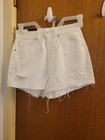 Wild Fable  Womens Size 4 White Super High-rise Cutoff Jean Shorts  New Nwt